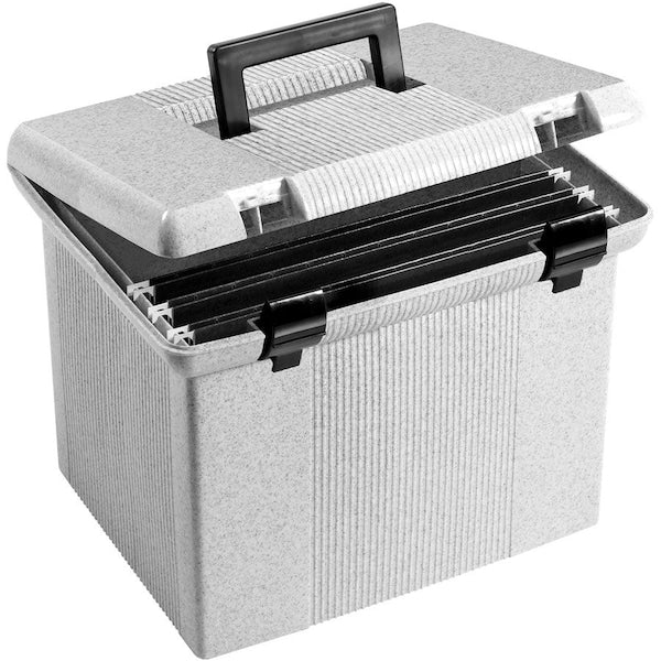 File Storage Box, Granite, Plastic