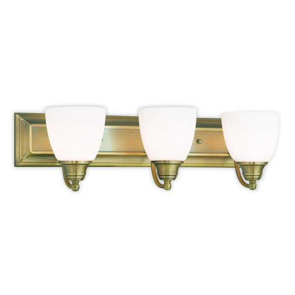 Springfield 3 Light Antique Brass Bath V