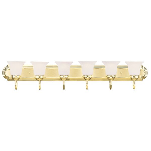 Riviera 6 Light Polished Brass Bath Vani