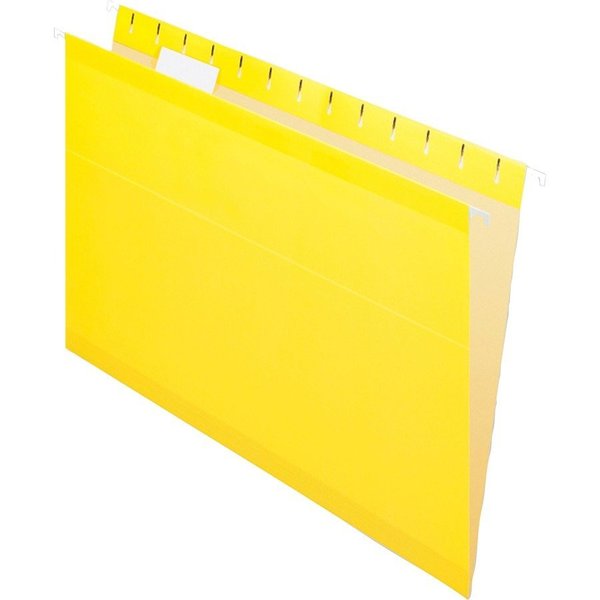 Hanging File Folders, Yellow, PK25