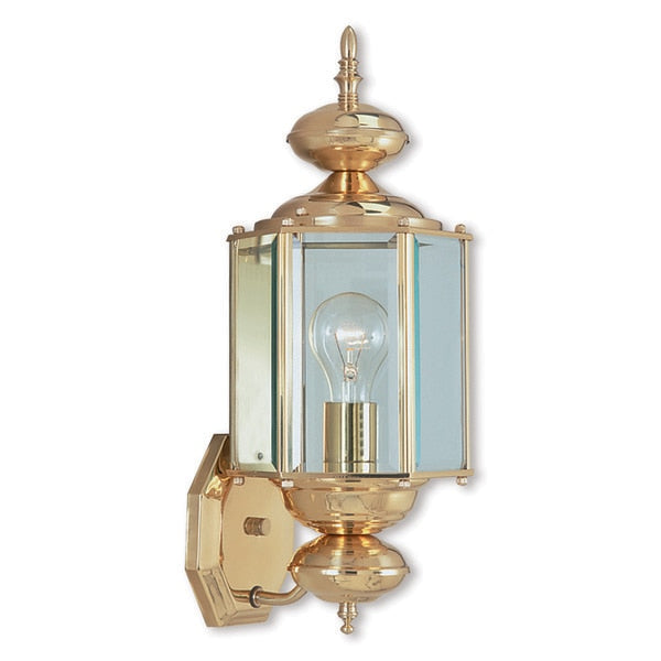 Outdoor Basics 1 Light Polished Brass Outdoor Wall Lantern