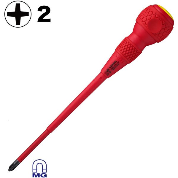 BALL GRIP Insulated Screwdriver No.200 +