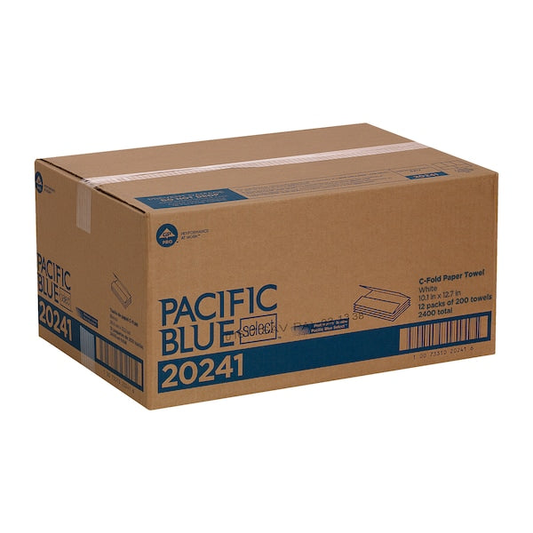 Pacific Blue Select C-Fold Paper Towels, 1, 200, White, 12 PK