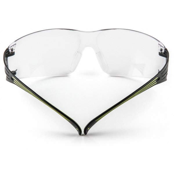 SecureFit Safety Glasses, 400 Series, Anti-Fog, Anti-Scratch, Frameless, Black Arm, Clear Lens