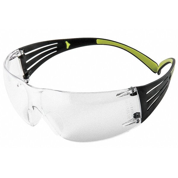 SecureFit Safety Glasses, 400 Series, Anti-Fog, Anti-Scratch, Frameless, Black Arm, Clear Lens