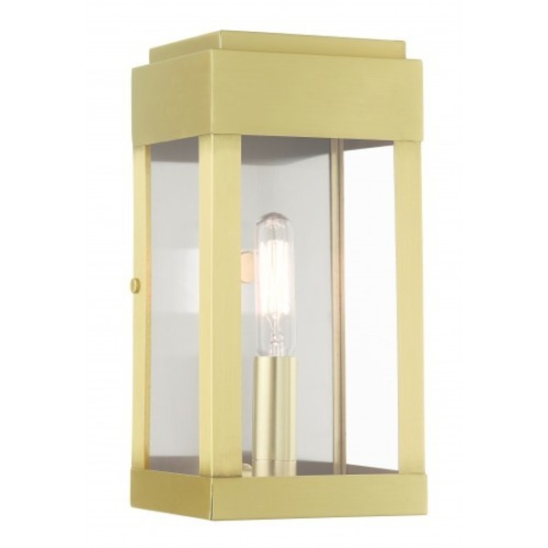 Satin BrassOutdoor ADA Wall Lantern, 1 Li