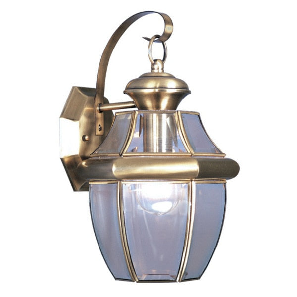 Monterey 1 Light Antique Brass Outdoor W