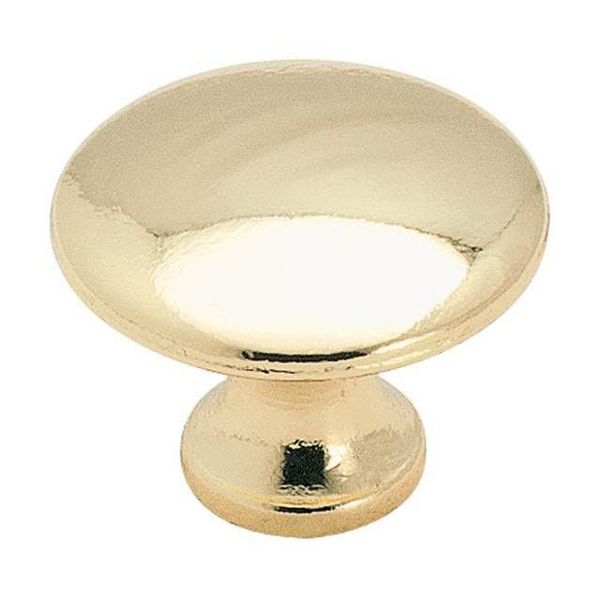 Diameter Value Cab Knob Bright Brass 255PB-25PACK 1-1/4