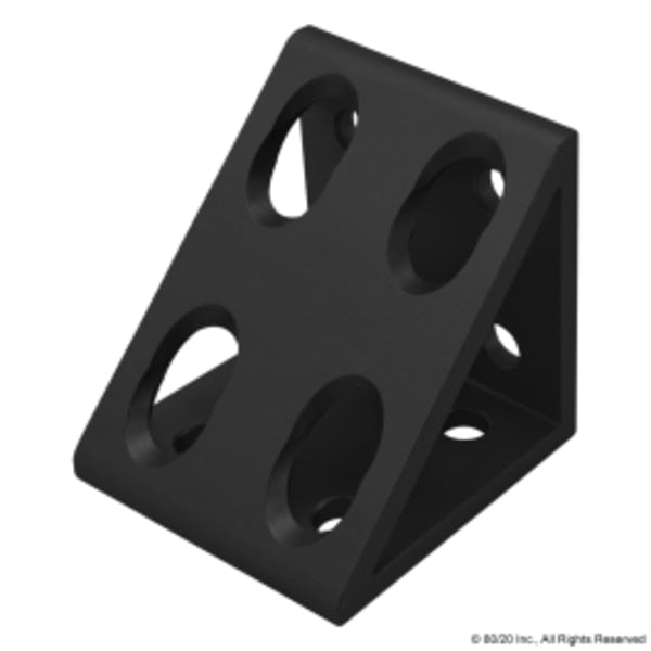 Blk 25S 8 Hole Inside Gusset Crnr Brkt