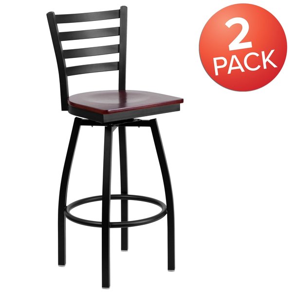 Black Ladder Stool-Mah Seat