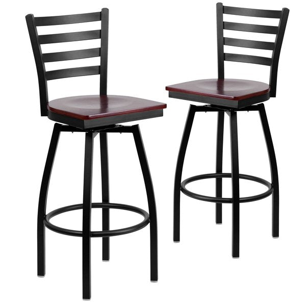 Black Ladder Stool-Mah Seat