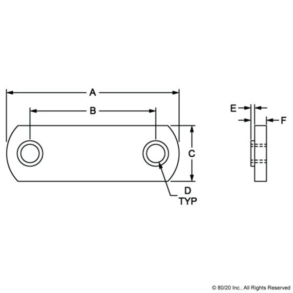 Dbl Econ, T-Nut 1/4-20, Thread, 15S