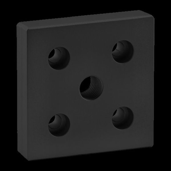 Ctr Tap Base Plate, 80mm X 80mm W/M16 Tap