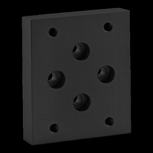 Blk 40 S Flange Mount Caster Base Plate