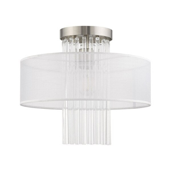 Alexis 1 Light Brushed Nickel Ceiling Mo