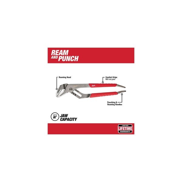 10 in Straight Jaw Tongue and Groove Plier, Serrated