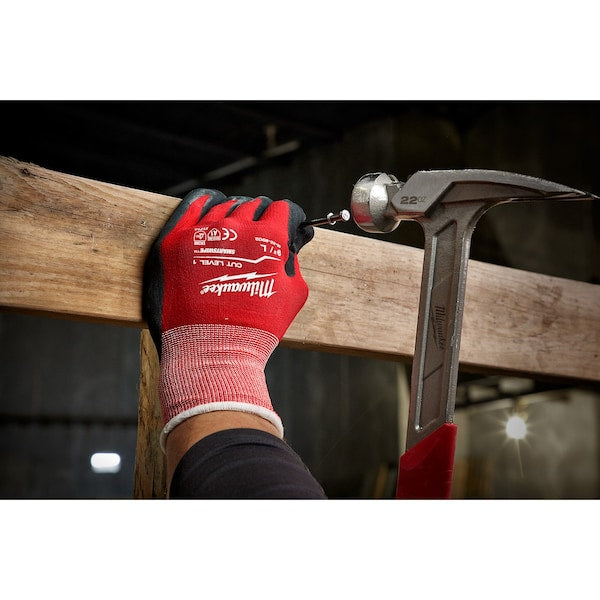 Level 1 Cut Resistant Nitrile Dipped Gloves - Medium (12 pair)