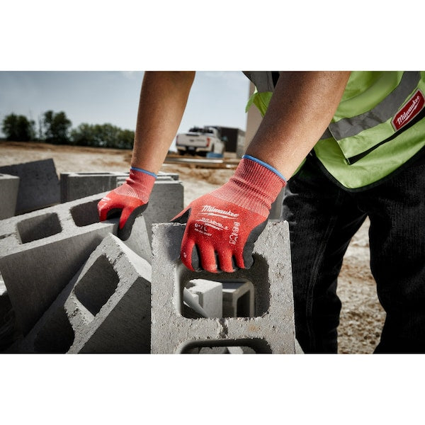 Level 2 Cut Resistant Nitrile Dipped Gloves - Large (12 pair)