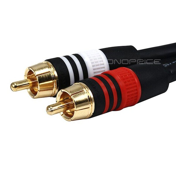 A/V Cable, 3.5mm(M)/2 RCA(M), 35ft