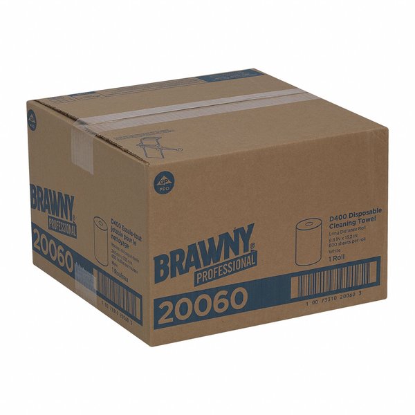Dry Wipe Roll, Jumbo Perforated Roll, Double Recreped DRC, 9 3/4in x 13 1/4 in, 800 Sheets, White