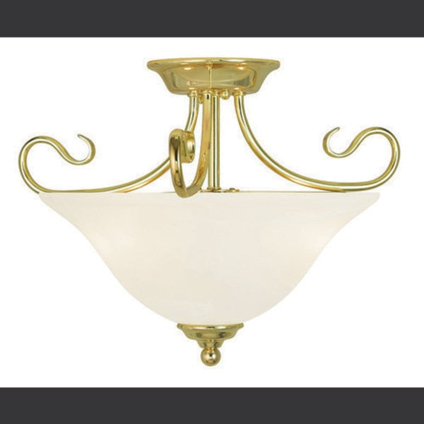 Coronado 2 Light Polished Brass Ceiling