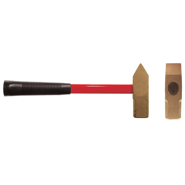 Non Sparking Hammer, Cross Peen, 1.5 lb, Aluminum Bronze