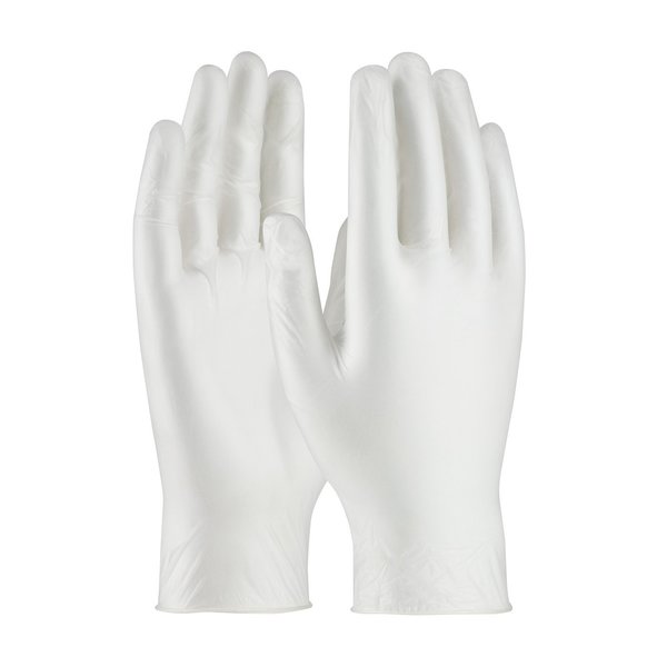 Disposable Gloves, Vinyl, Powder Free, White, M, 100 PK
