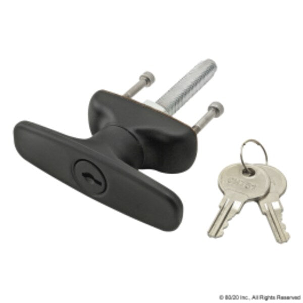 Black Furniture T-Handle - Locking