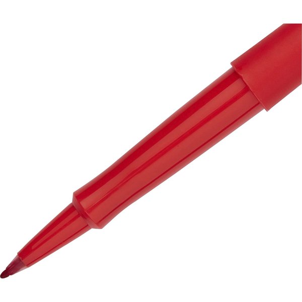 Porous Point Felt Tip Pen, Medium Red PK12