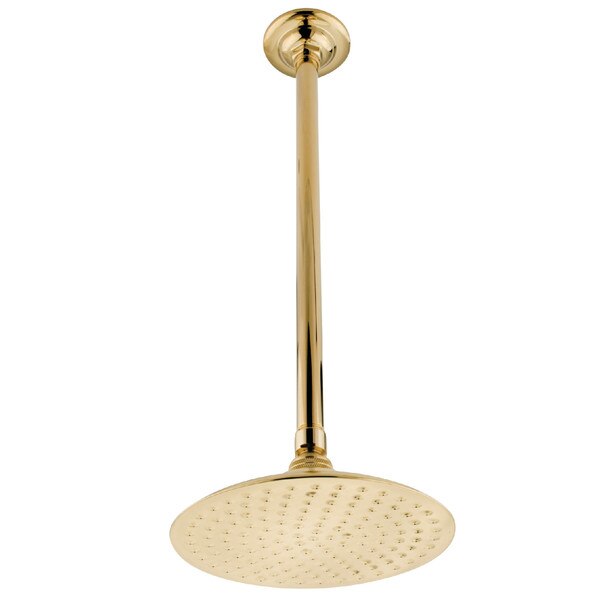 Shower Head, Polished Brass, Ceiling Mount