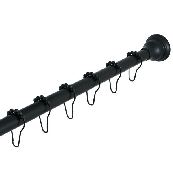 KSR115 Straight Shower Curtain ROD with Shower Curtain Rings