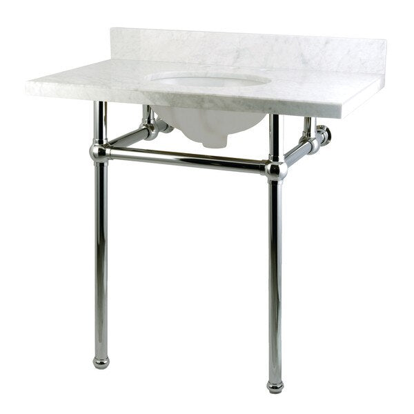 KVPB36MB1 Vanity & Sink with Brass Pedestal