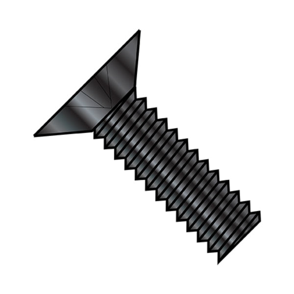 #10-32 x 1/2 in Phillips Flat Machine Screw, Zinc Plated Steel, 10000 PK