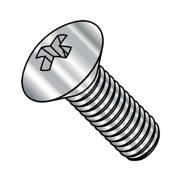 #10-32 x 1-1/4 in Phillips Oval Machine Screw, Plain Stainless Steel, 2000 PK