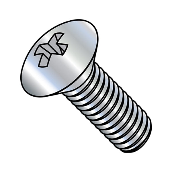 #10-24 x 1-3/4 in Phillips Oval Machine Screw, Zinc Plated Steel, 2500 PK