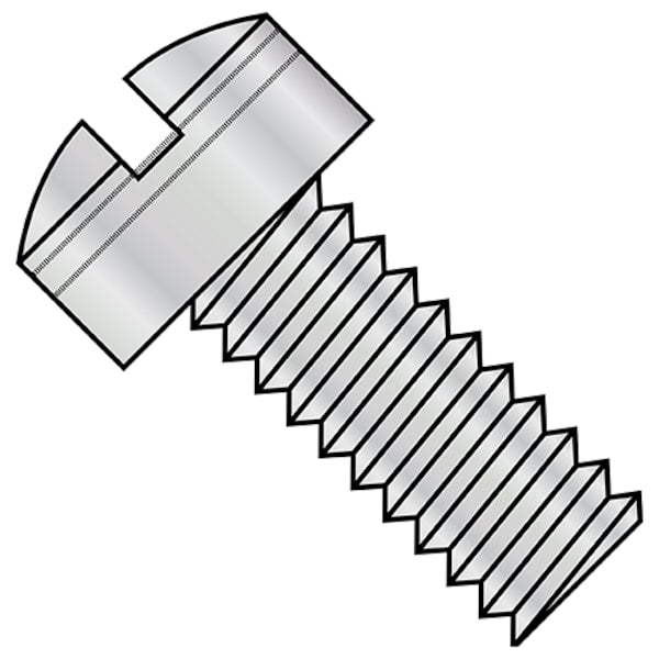 #10-32 x 1 in Slotted Fillister Machine Screw, Cadmium Steel, 500 PK