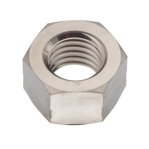 Hex Nut, M10, Titanium, Grade 2, Plain, 1-1/2 in Ht