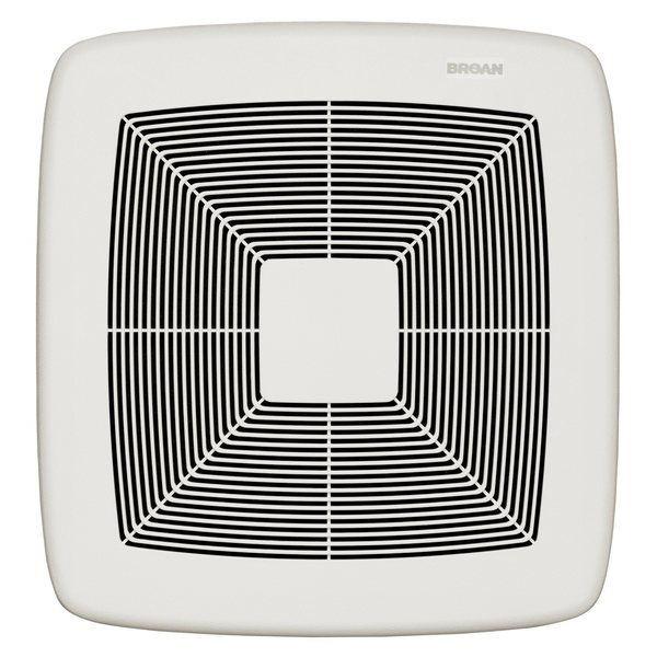 Ceiling Bathroom Fan, 110 cfm cfm, 4 in Duct Dia., 120V AC, Energy Star® Certified