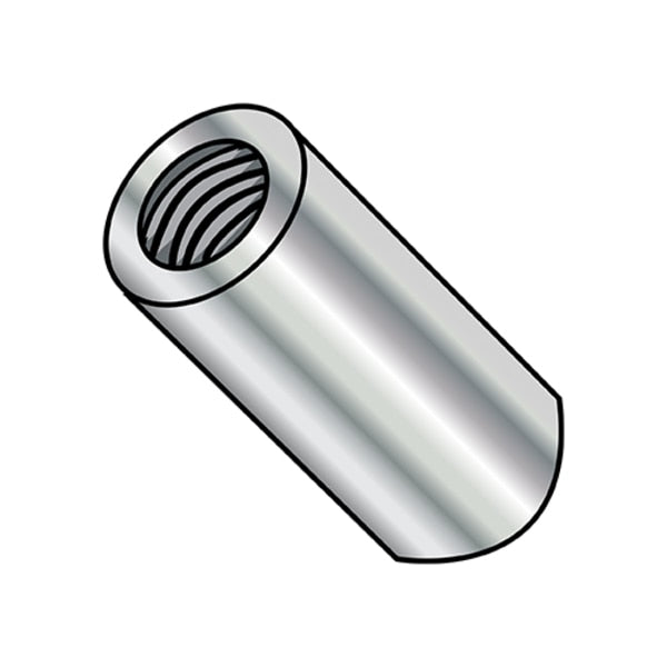 Round Standoffs, #6-32 Thrd Sz, 3/4 in Bd L, Brass Nickel Plated, 1/4 in OD
