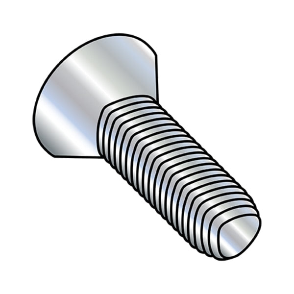 #10-24 x 1-1/2 in Phillips Flat Machine Screw, Zinc Plated Steel, 3000 PK