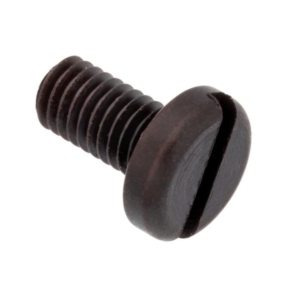 #10-32 x 3/8 in Slotted Pan Machine Screw, Black Oxide Alloy Steel
