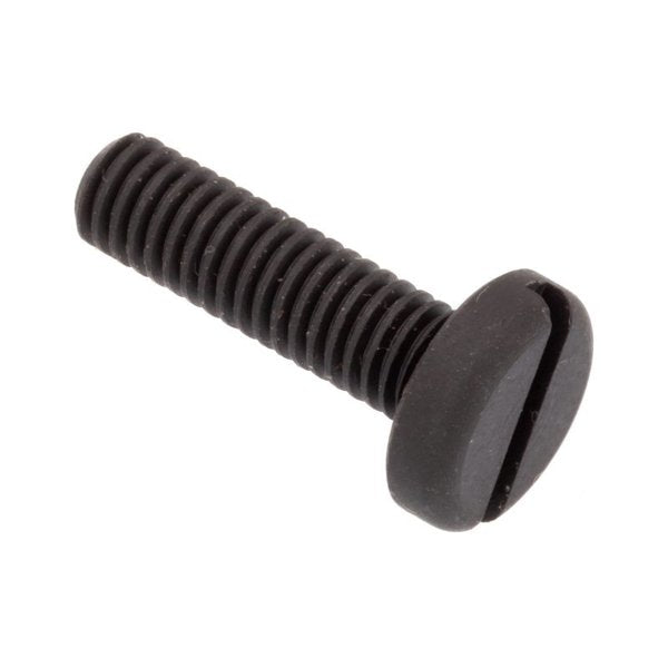 #10-32 x 5/8 in Slotted Pan Machine Screw, Black Oxide Alloy Steel