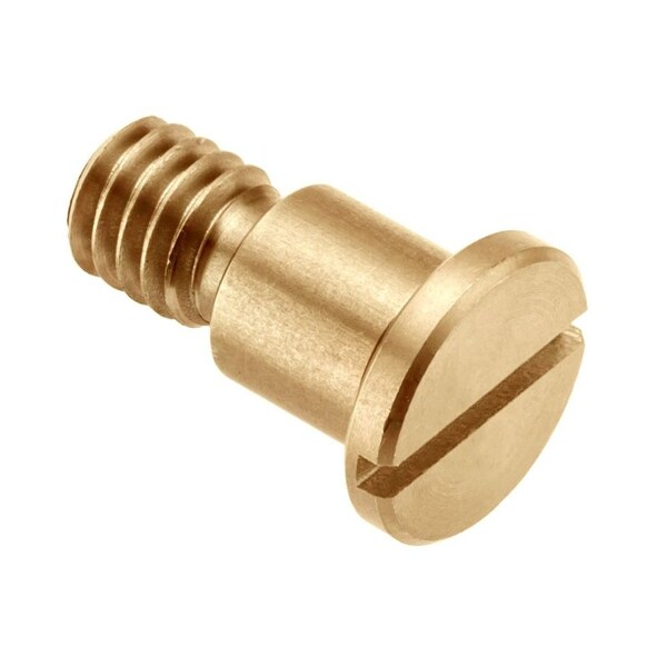 Shoulder Screw, #6-32 Thr Sz, 3/16 Thr Lg, 5/32 in Shoulder Lg, Brass