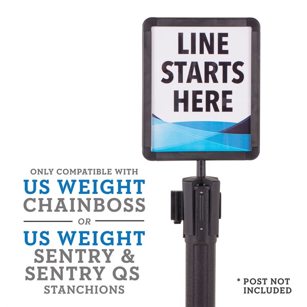 Sentry Signholder, w/Plexiglass, 8.5x11