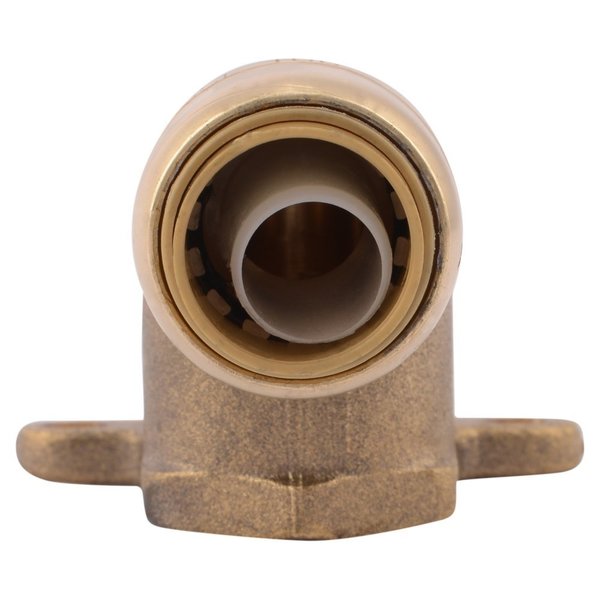 DZR Brass 90 Degree Female Hy-Ear Elbow, 1/2 in Tube Size