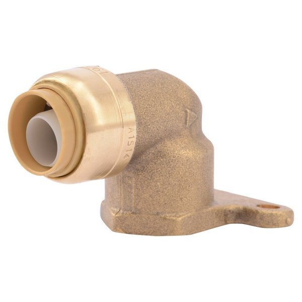 DZR Brass 90 Degree Female Hy-Ear Elbow, 1/2 in Tube Size