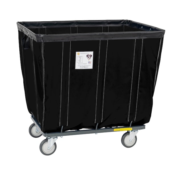Vinyl Basket Truck with Steel Base, 10 Bushel, Black