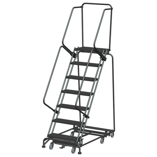 Lockstep Rolling Ladder, Steel, 70 in.H