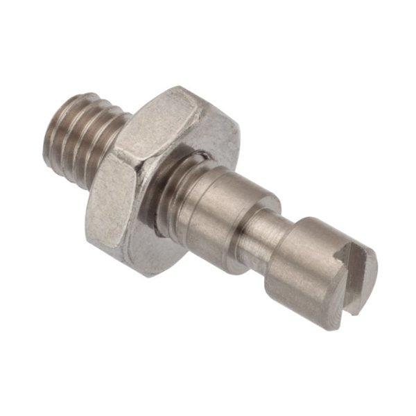 Headless with Jam Nut Spring Anchor, #5-40, 1 in L, 18-8 Stainless Steel Plain