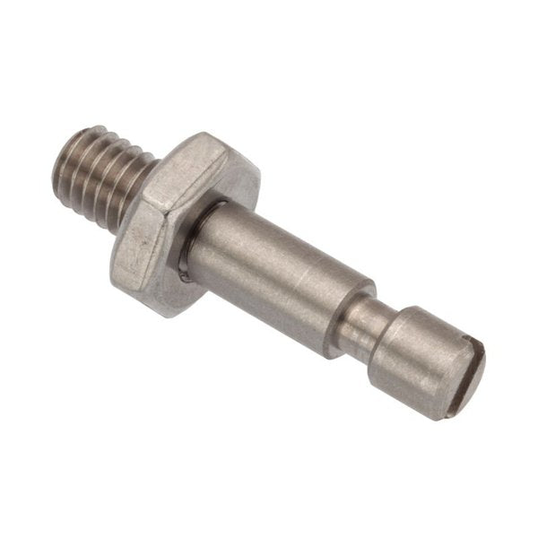 Headless with Jam Nut Spring Anchor, #10-32, 1 in L, 18-8 Stainless Steel Plain